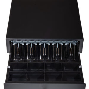 Gaveta de dinero One CD801 Fit con conexion RJ11 y compartimentos ajustables